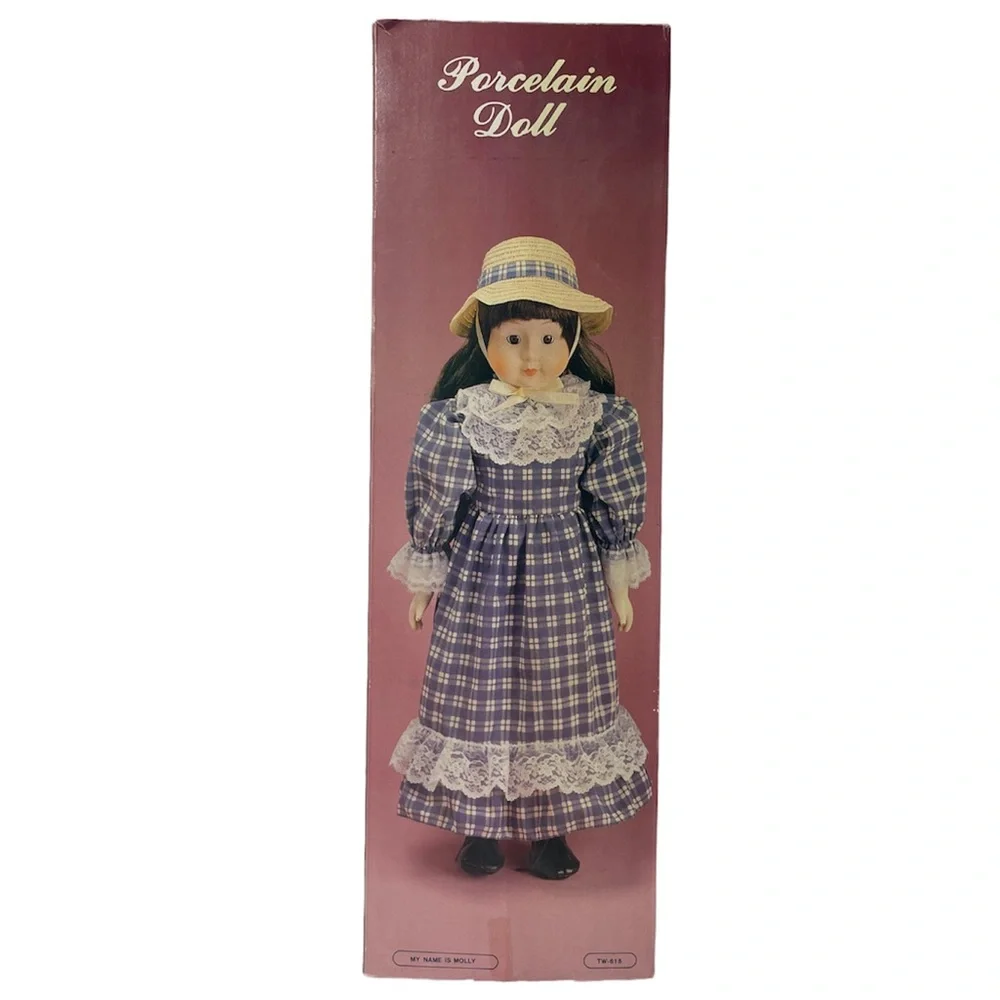 Vintage Doll Porcelain Molly Modern Farmhouse French Cottage Lace Vintage Toys